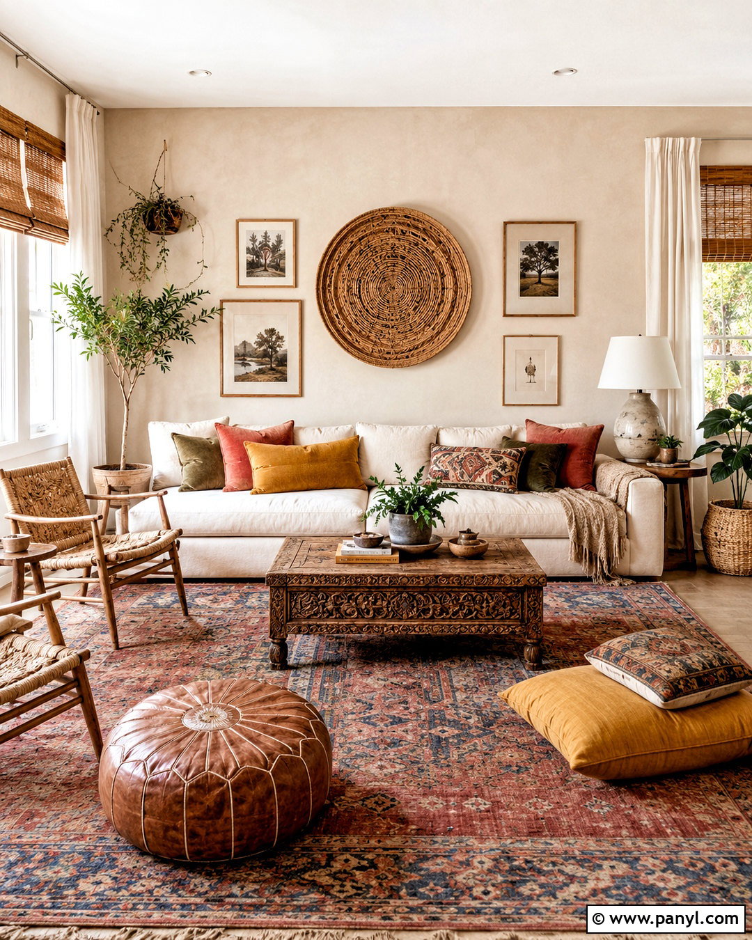 Beige Walls With Boho Decor - 20 beige walls living room decor ideas