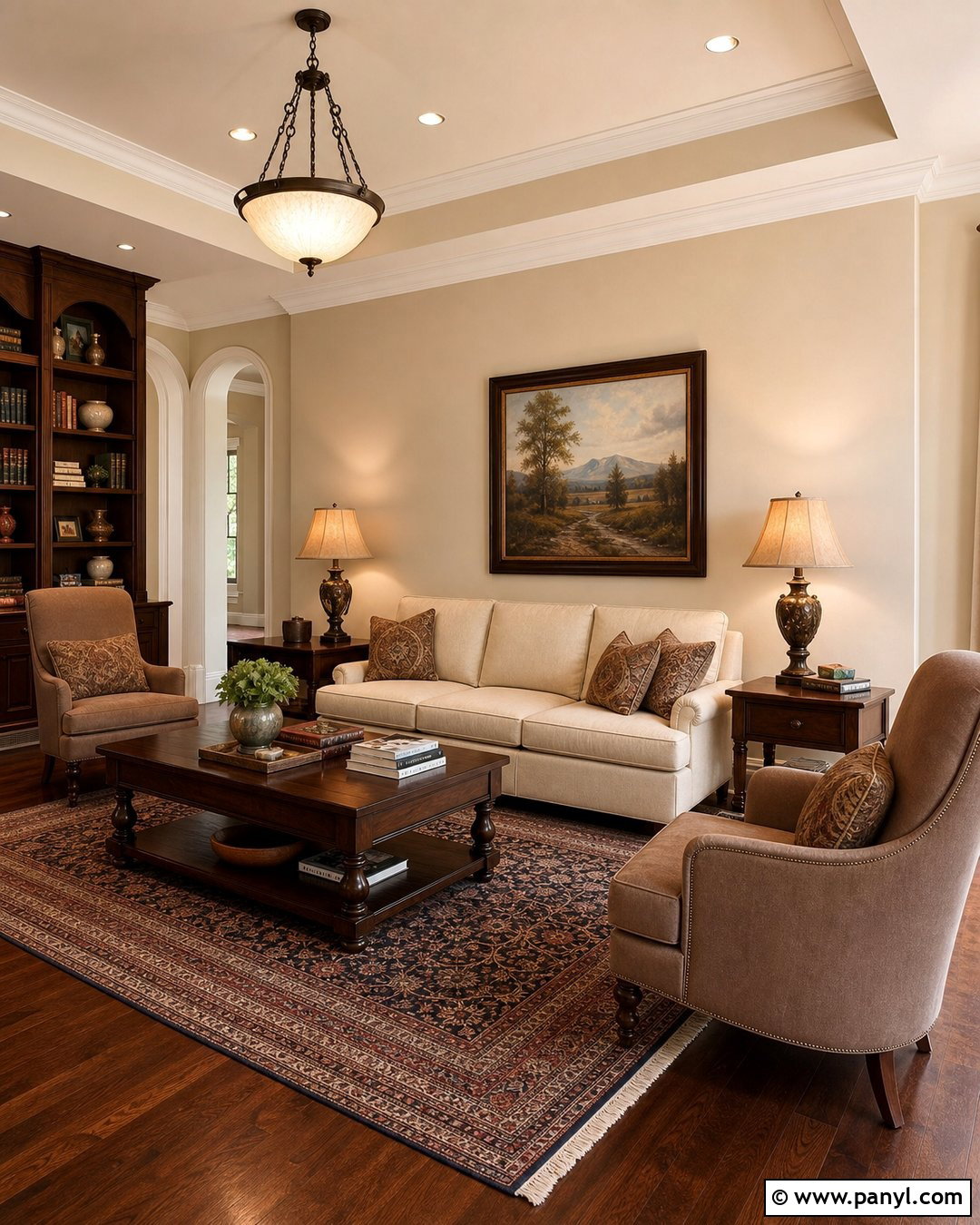 Beige Walls With Dark Wood - 50 beige wall ideas