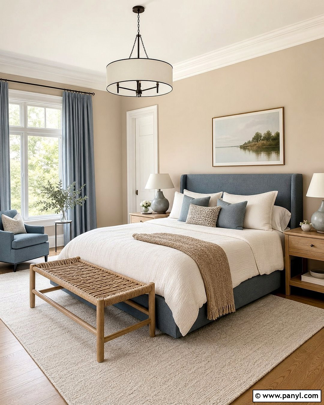Beige Walls With Dusty Blue - 25 Beige Wall Color Palette Ideas