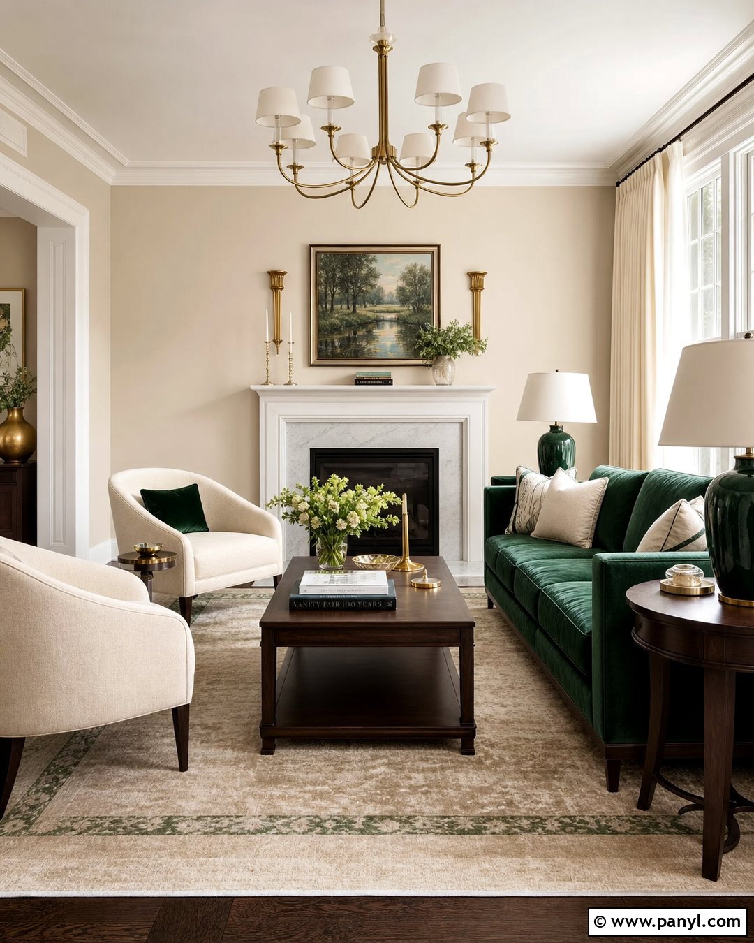 Beige Walls With Emerald Green - 25 Beige Wall Color Palette Ideas