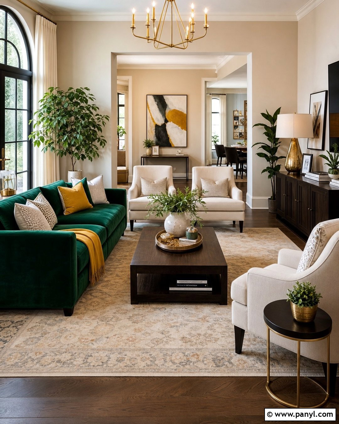 Beige Walls With Emerald Green - 20 Beige Walls Color Scheme Ideas