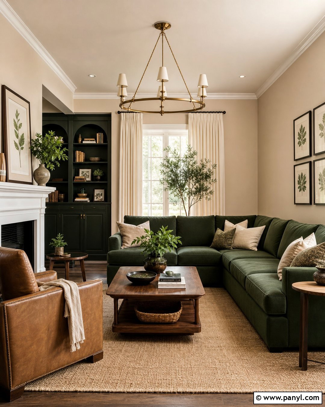 Beige Walls With Forest Green - 25 Beige Wall Color Palette Ideas