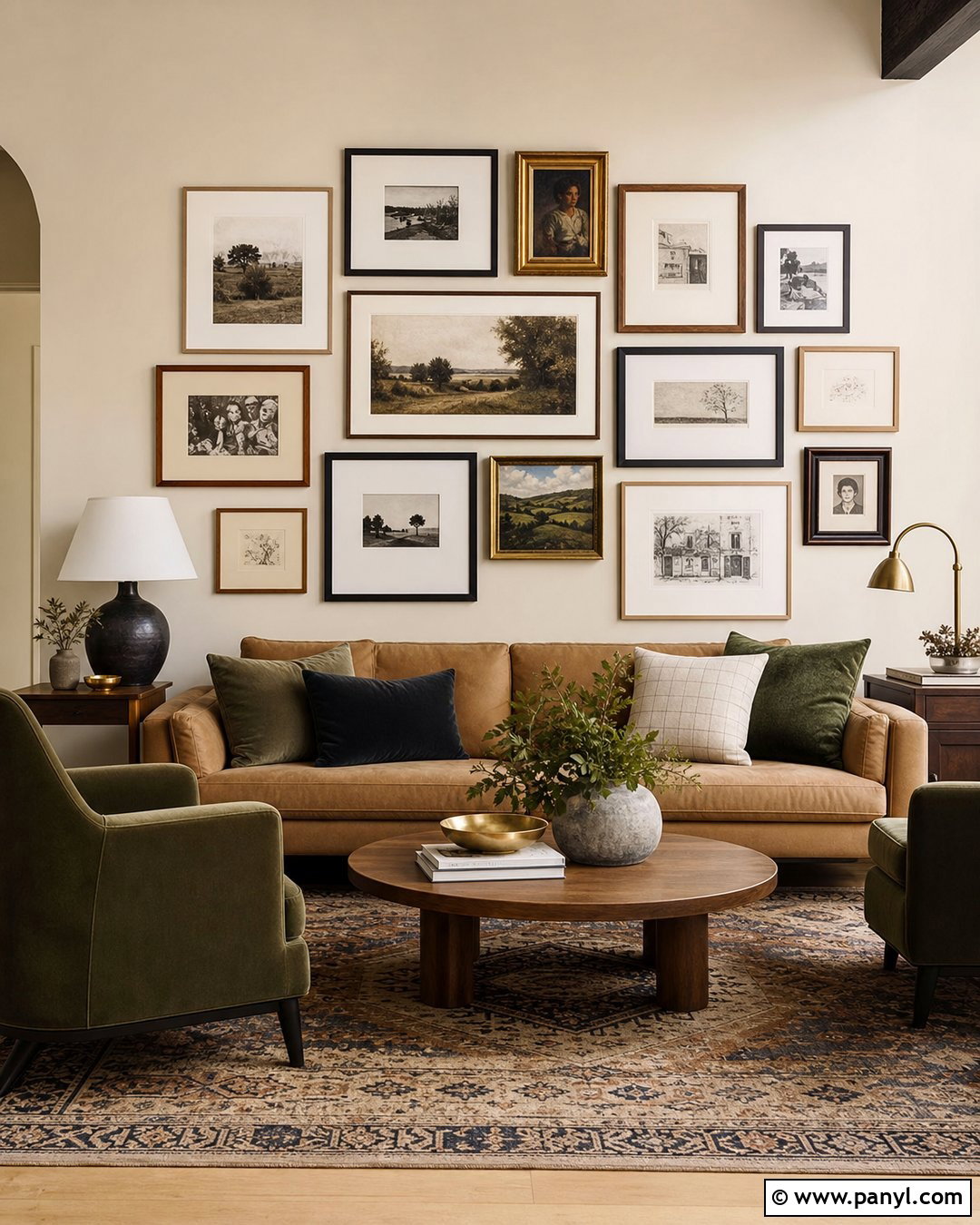 Beige Walls With Gallery Wall - 50 beige wall ideas