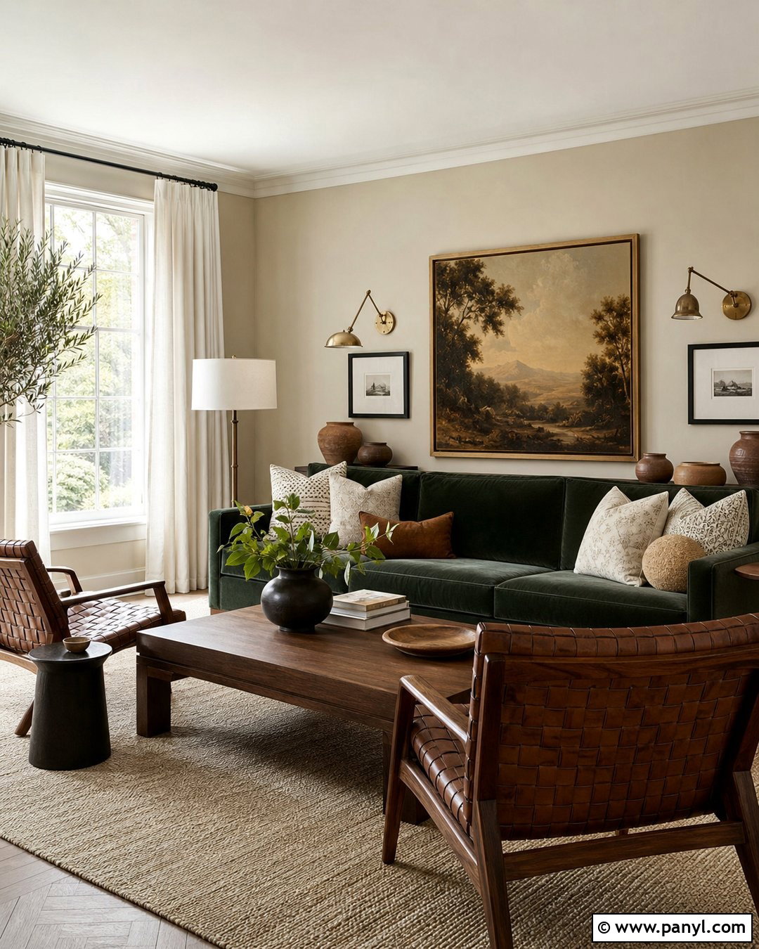 Beige Walls With Green Sofa - 50 beige walls