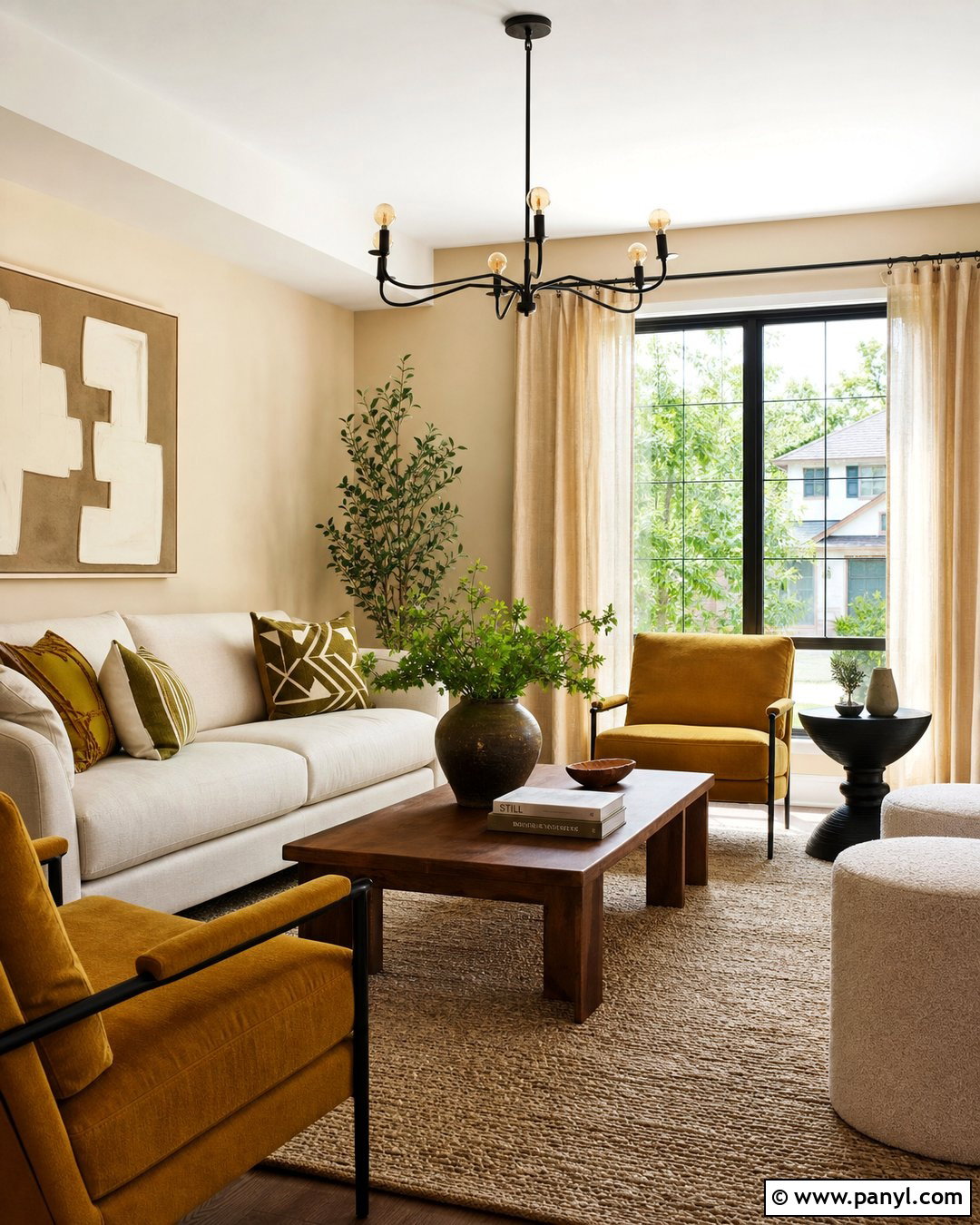 Beige Walls With Mustard Yellow Accents - 50 beige walls