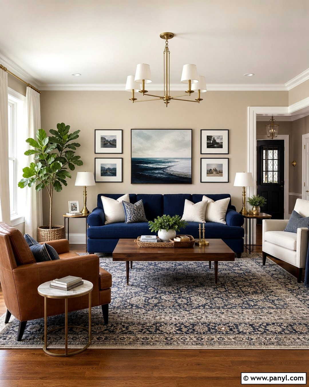 Beige Walls With Navy Blue - 25 Beige Wall Color Palette Ideas