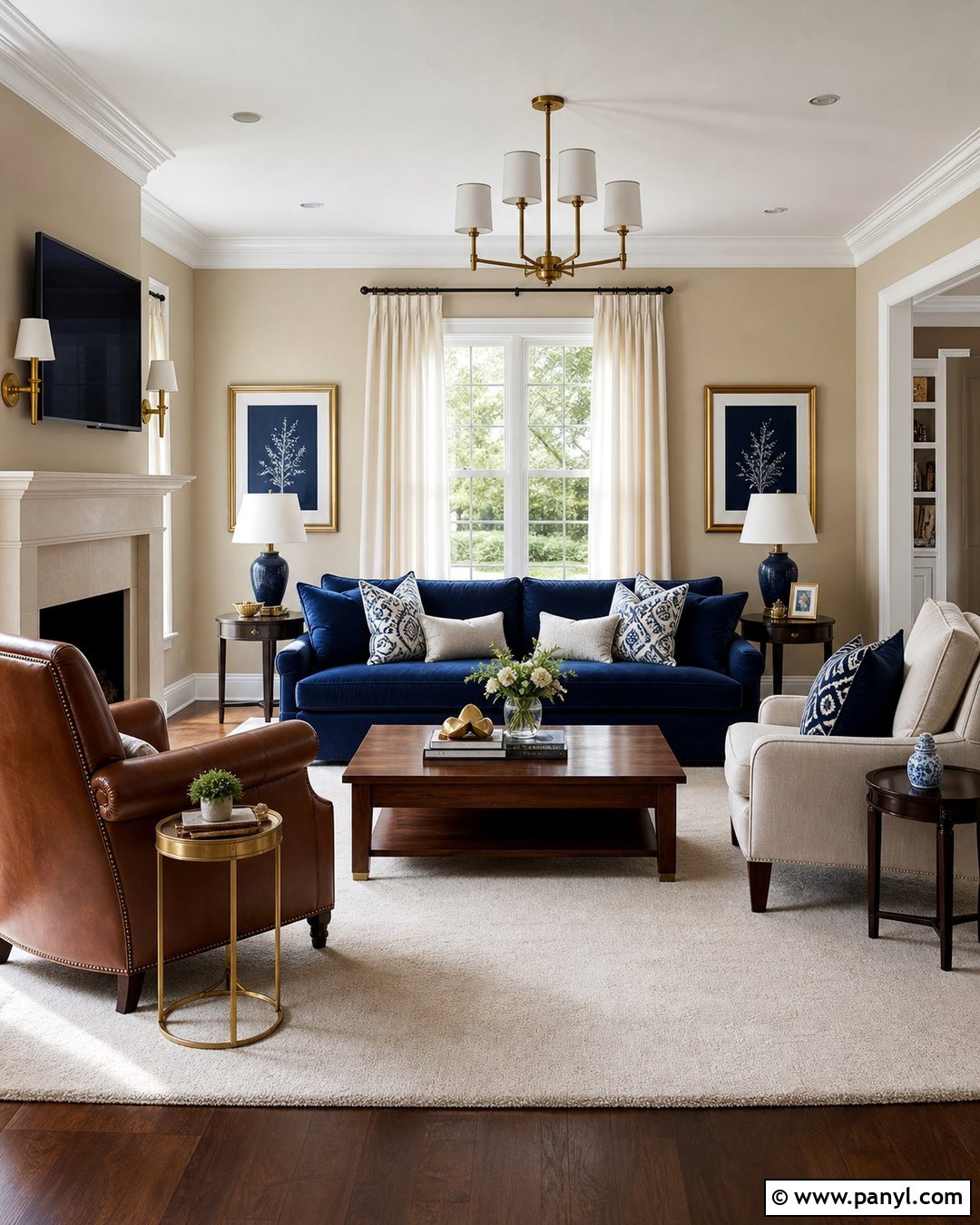 Beige Walls With Navy Blue - 20 Beige Walls Color Scheme Ideas