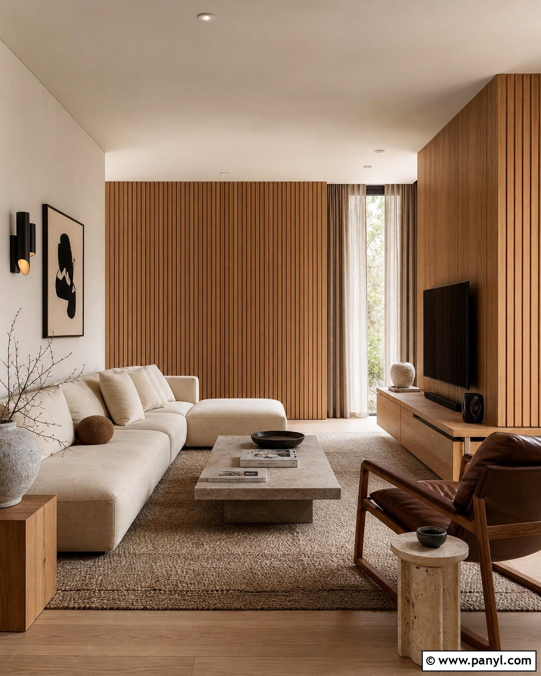 Beige Walls With Oak Paneling - 50 beige walls