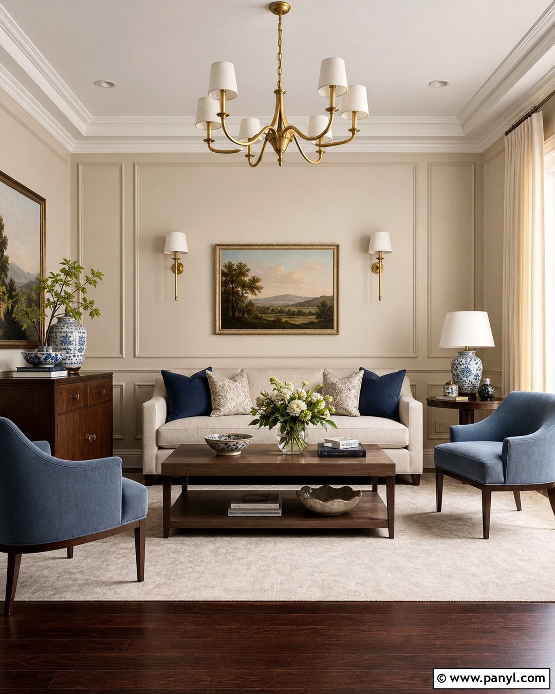 Beige Walls With Picture Frame Molding - 50 beige wall ideas