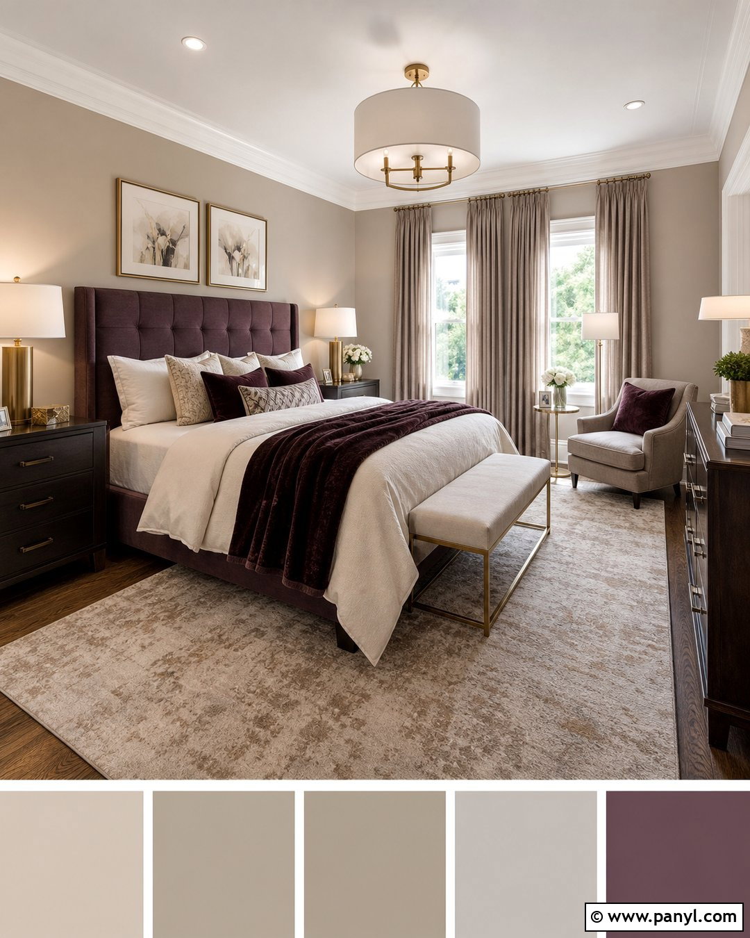 Beige Walls With Plum And Taupe - 25 Beige Wall Color Palette Ideas