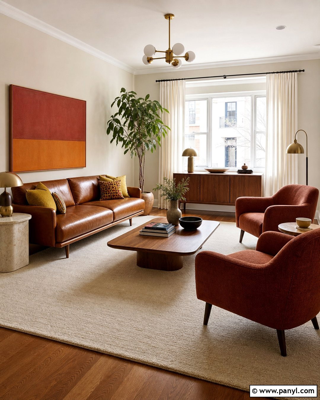 Beige Walls With Rust And Cognac - 20 Beige Walls Color Scheme Ideas