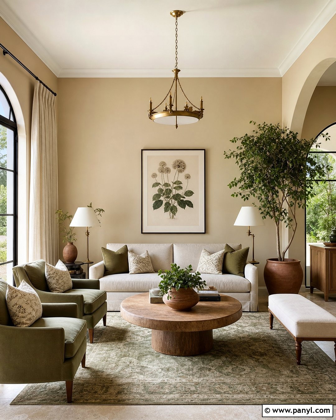 Beige Walls With Sage Green Decor - 35 Beige Wall Colour Ideas