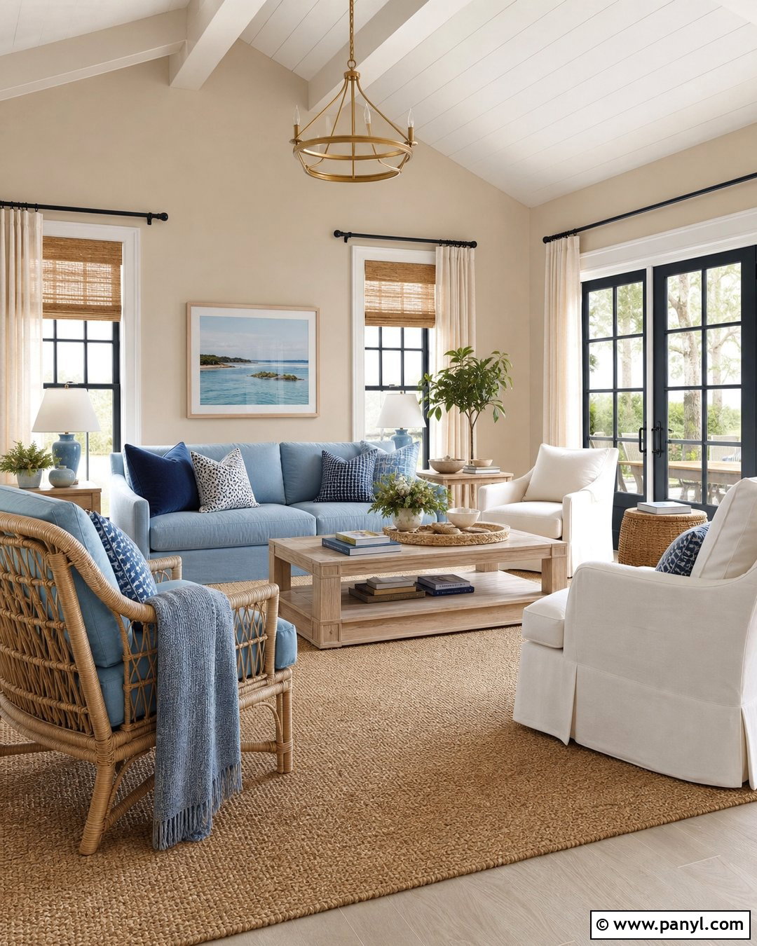 Beige Walls With Sky Blue - 25 Beige Wall Color Palette Ideas