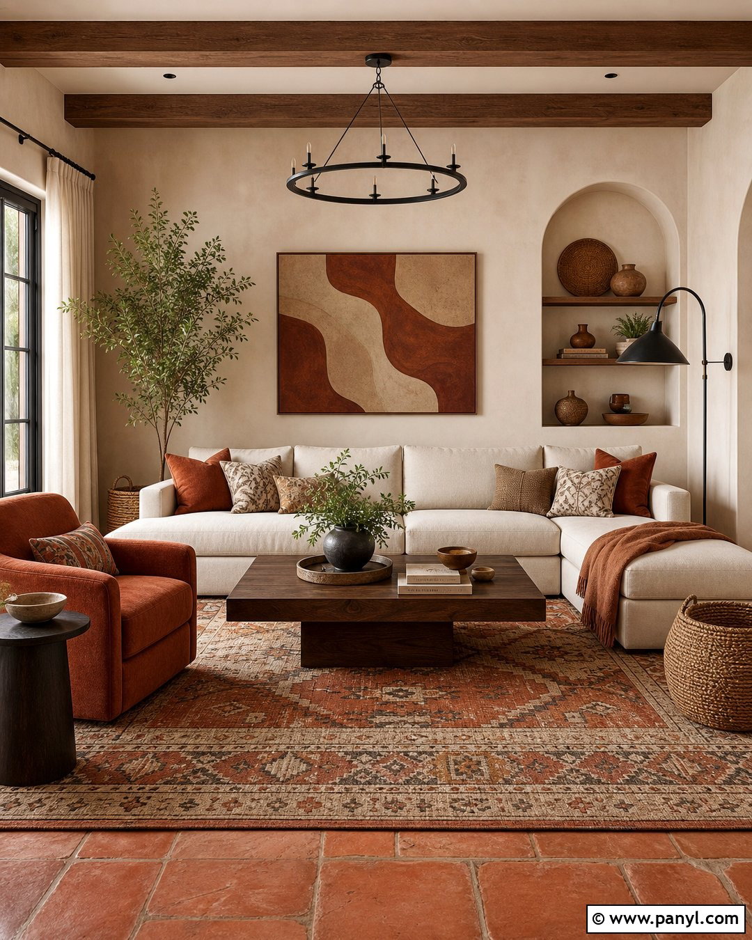 Beige Walls With Terracotta Decor - 50 beige walls