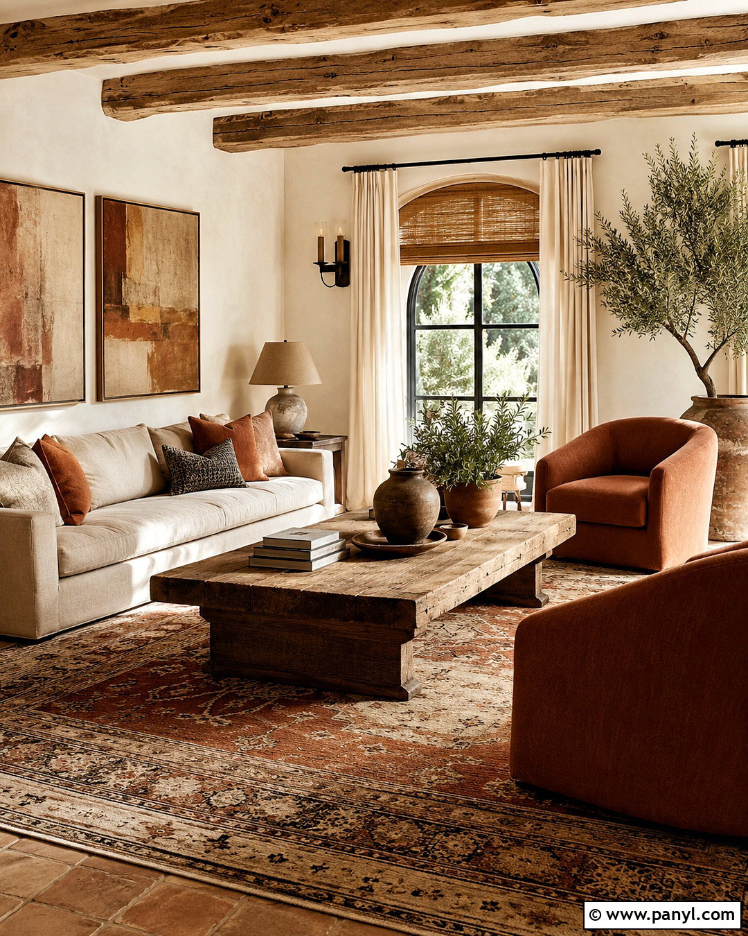 Beige Walls With Terracotta Decor - 20 beige walls living room decor ideas