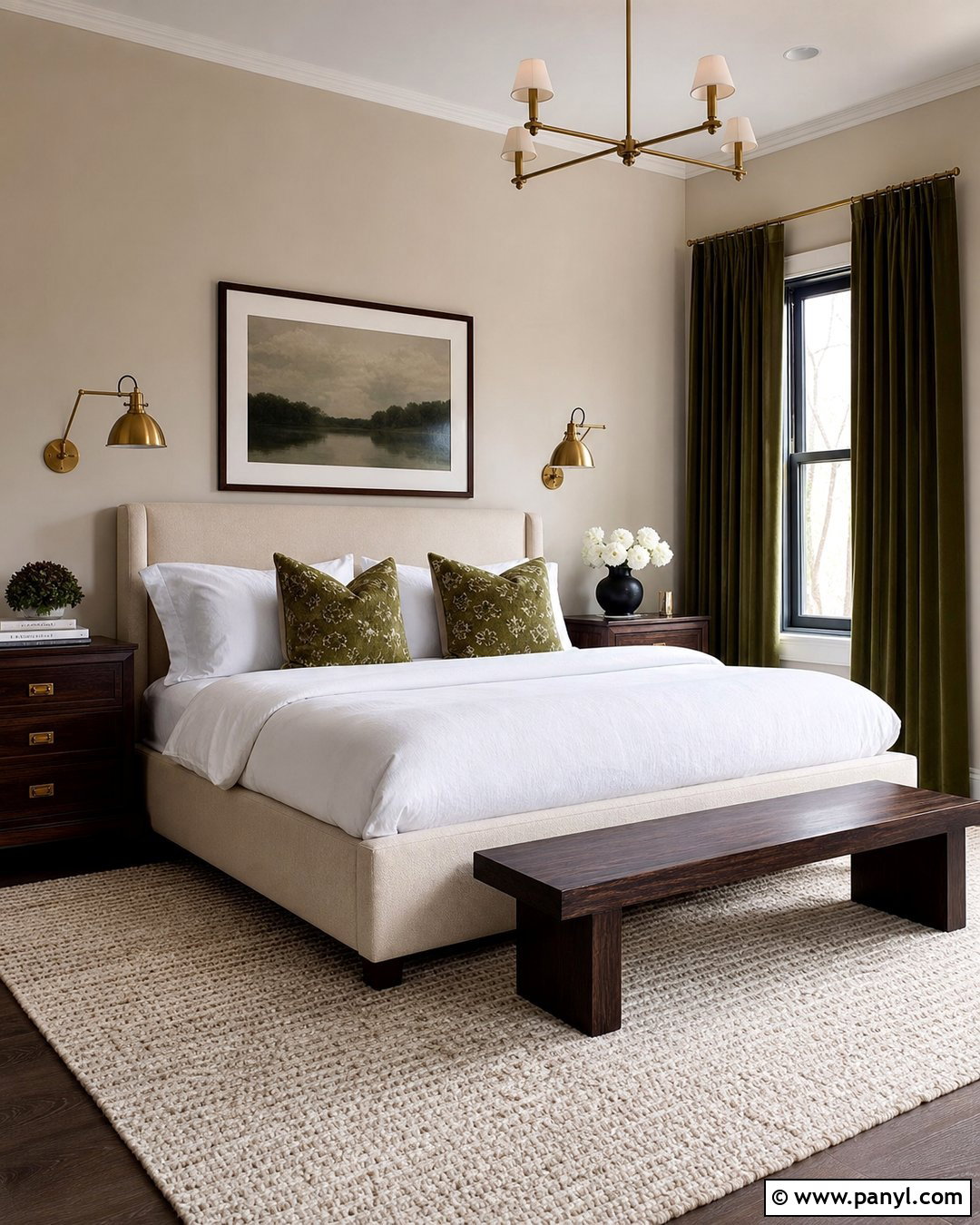 Beige Walls With Velvet Curtains - 50 beige walls