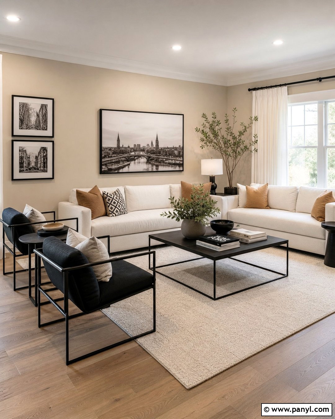 Beige Walls With White And Black - 20 Beige Walls Color Scheme Ideas