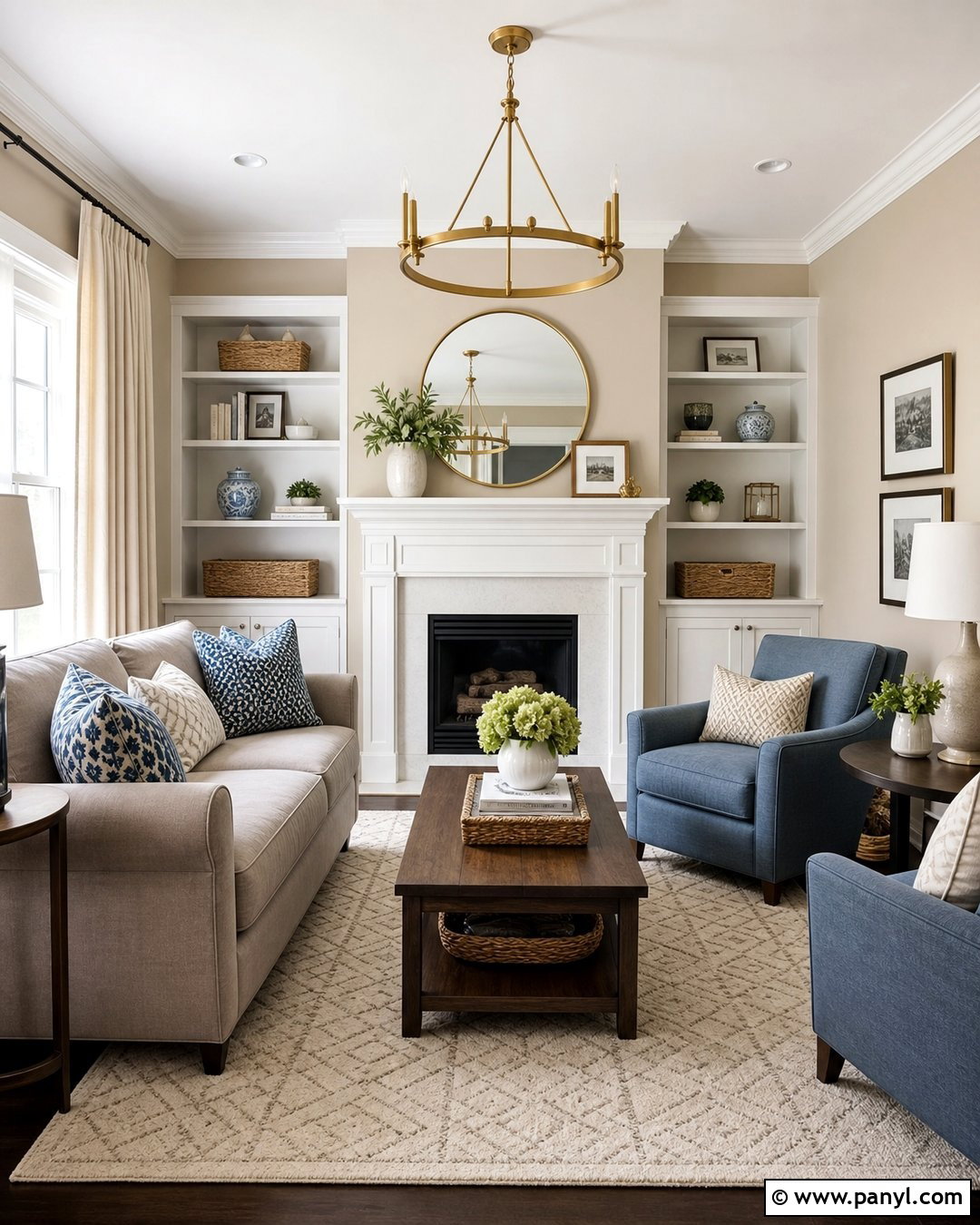 Beige Walls With White Fireplace - 50 beige walls