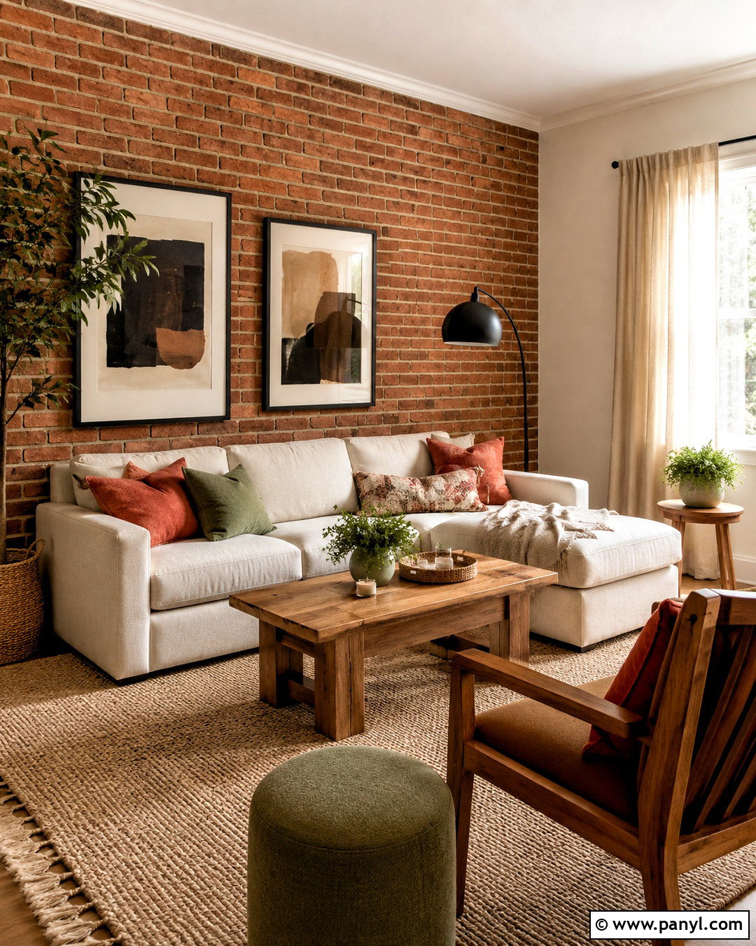 Beige With A Brick Wall - 20 What Color Goes With Brick Wall Ideas
