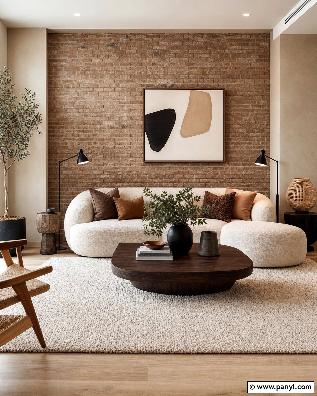 Beige With Brown Brick Wall - 20 Brick Wall Color Matching Ideas