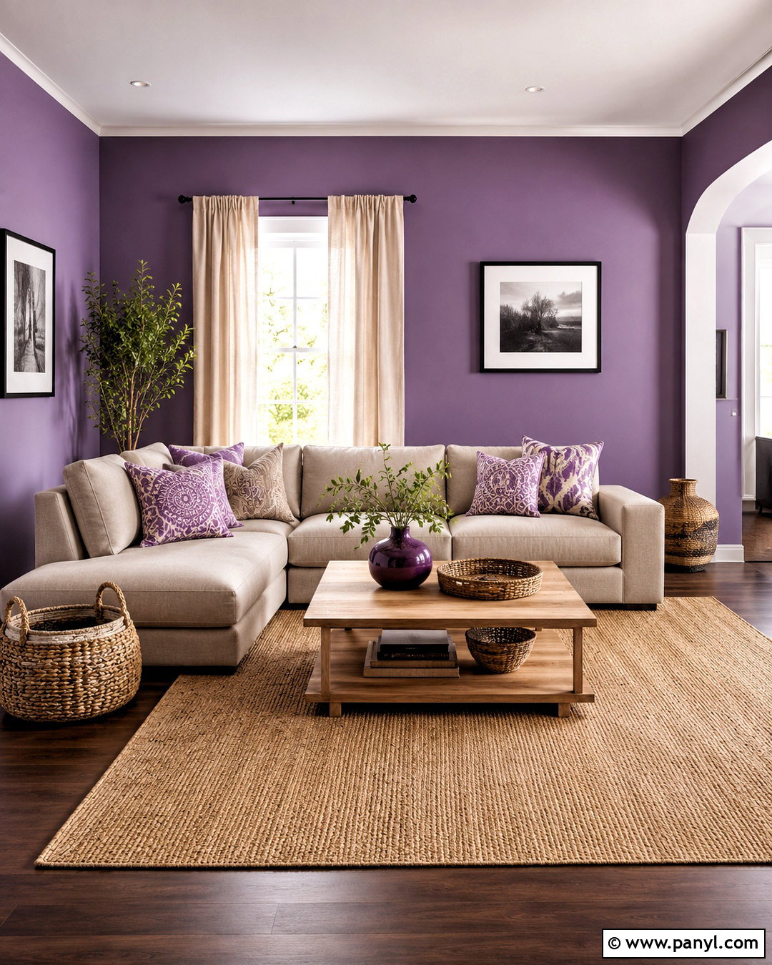 Beige With Purple Walls - 20 colors that go with purple walls