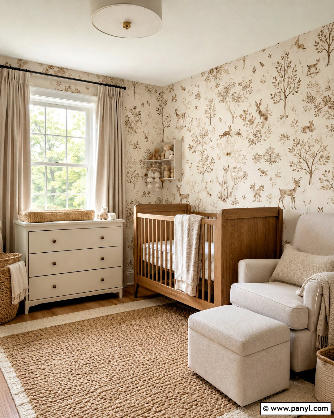 Beige Woodland Wallpaper - 20 cute neutral wallpapers