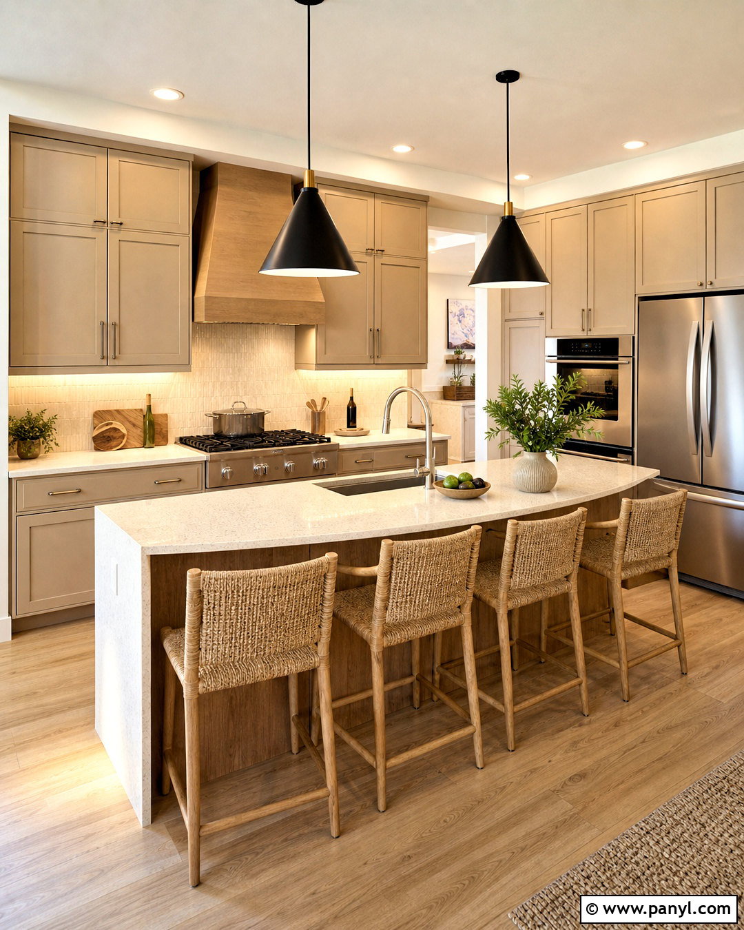Beige and Wood Kitchen With Quartz - 20 beige and wood kitchen ideas