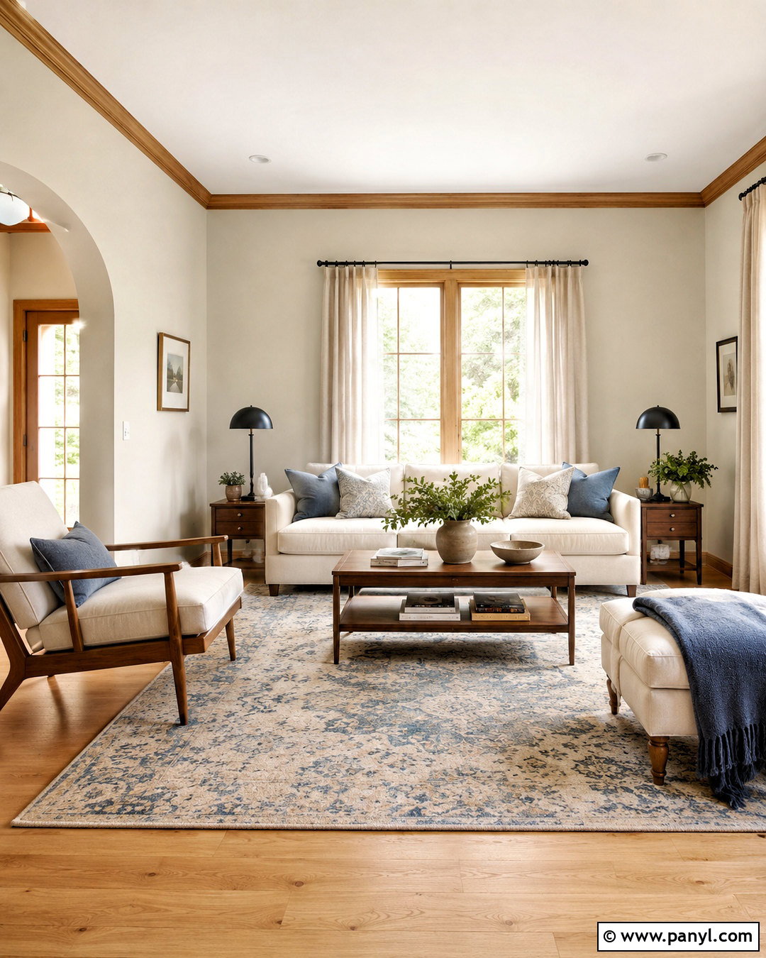Benjamin Moore Balboa Mist With Honey Oak - 20 paint colors that go with honey oak ideas