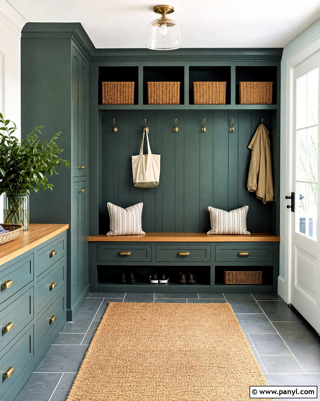 Benjamin Moore Caldwell Green Mudroom - 20 moody green paint colors