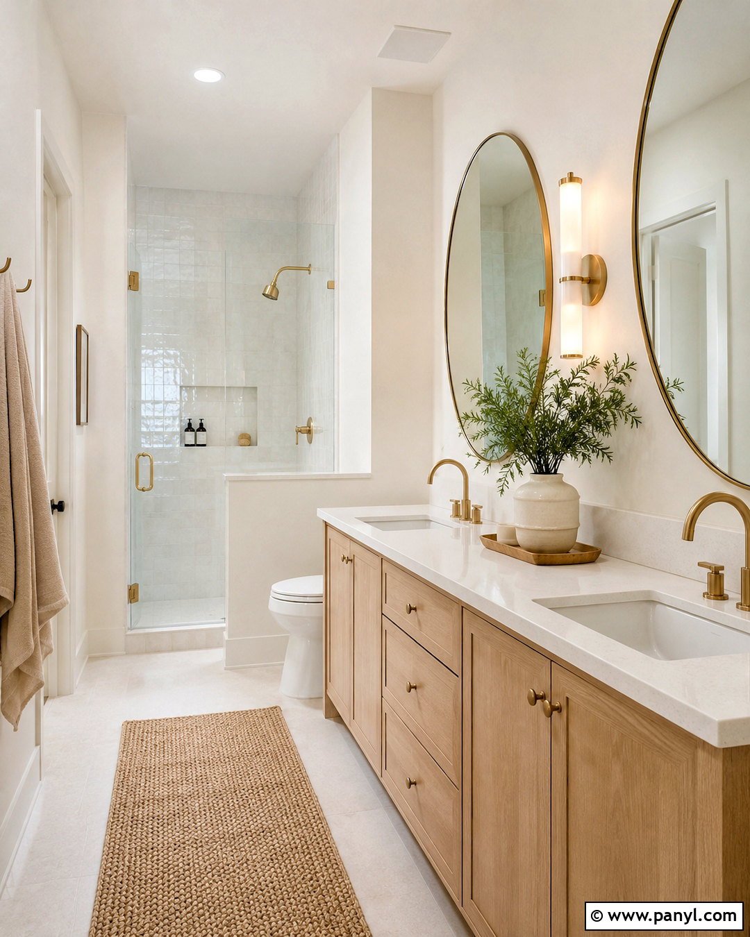 Benjamin Moore Calm Bathroom - 20 neutral white paint colors