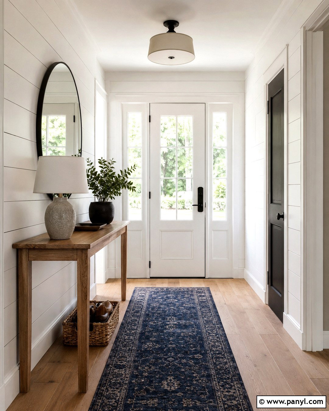 Benjamin Moore Chantilly Lace Shiplap Entryway - 20 Best White For Shiplap Walls