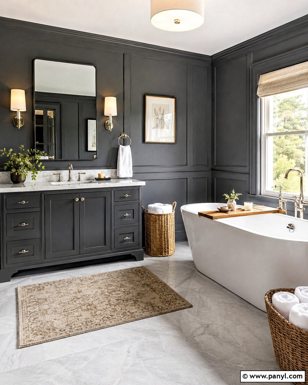 Benjamin Moore Charcoal Slate Dark Gray Bathroom - 20 dark gray paint colors