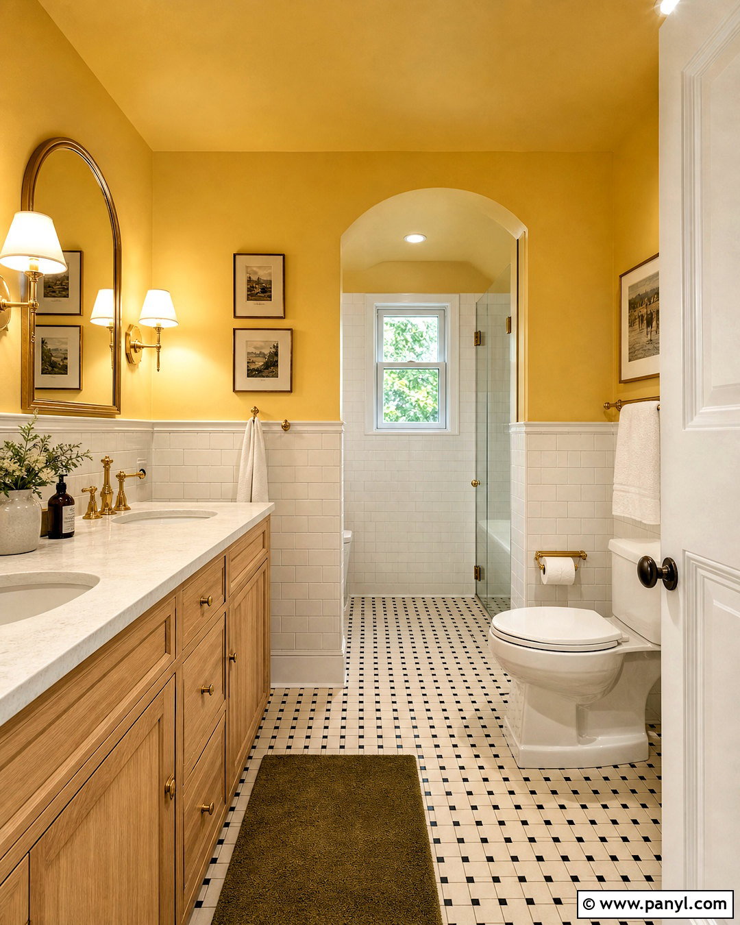 Benjamin Moore Citrine Bathroom - 20 warm yellow paint colors