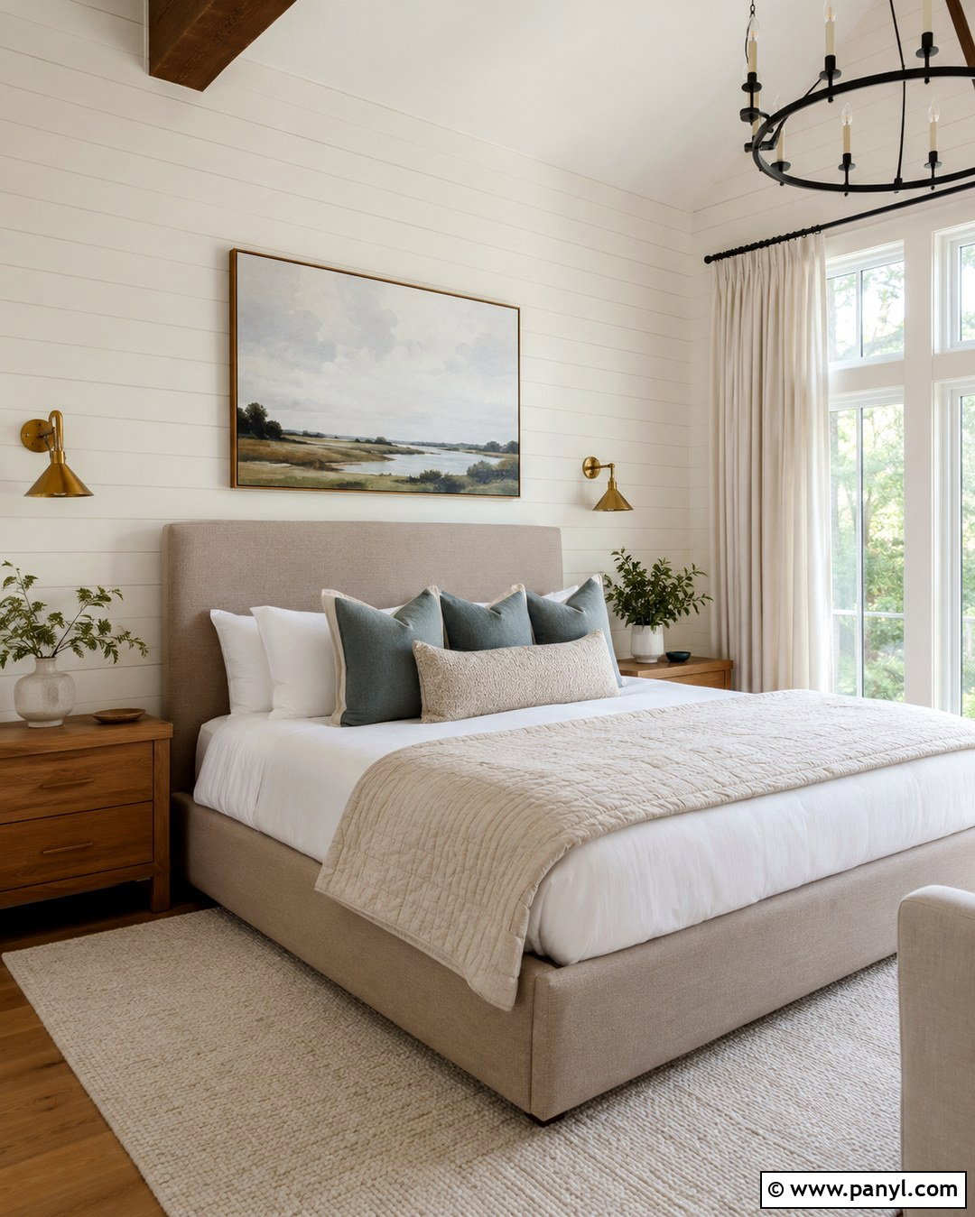 Benjamin Moore Cloud White Shiplap Bedroom - 20 Best White For Shiplap Walls
