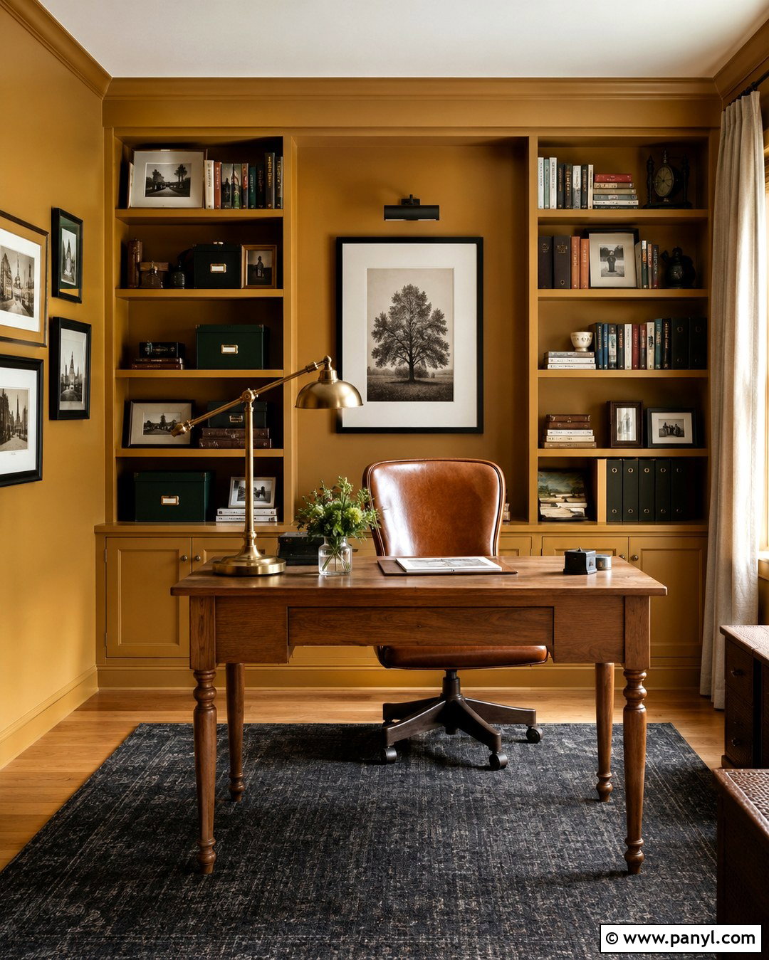 Benjamin Moore Dash Of Curry Home Office - 20 Dark Gold Paint Colors For Walls