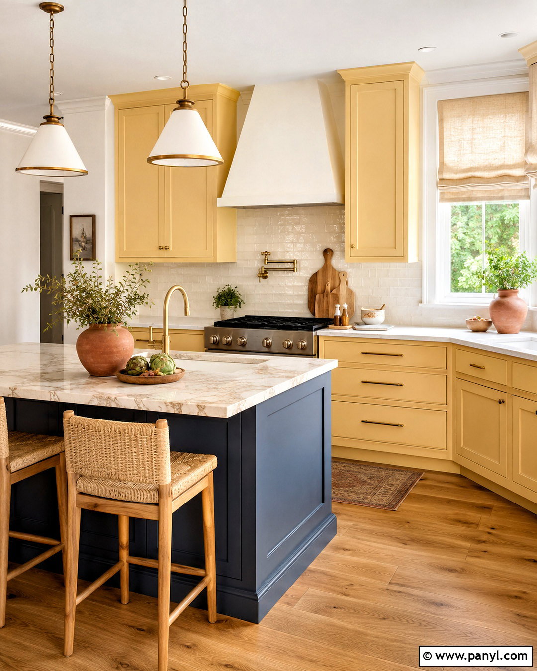 Benjamin Moore Golden Straw Kitchen Cabinets - 20 butter yellow paint colors