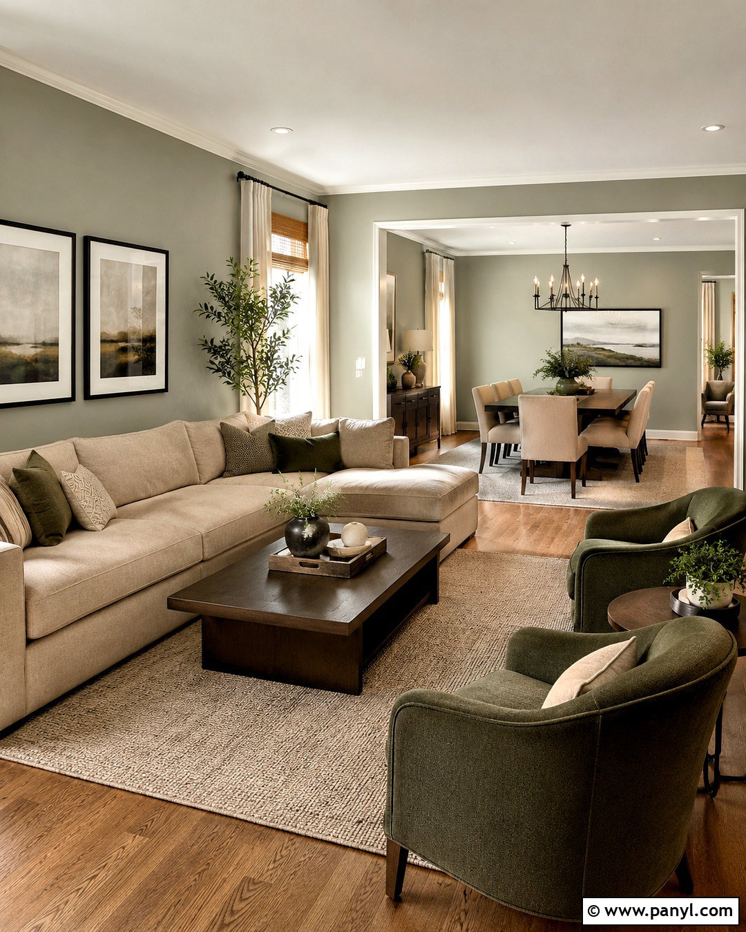 Benjamin Moore Gray Mirage Paint Color - 20 neutral green paint colors