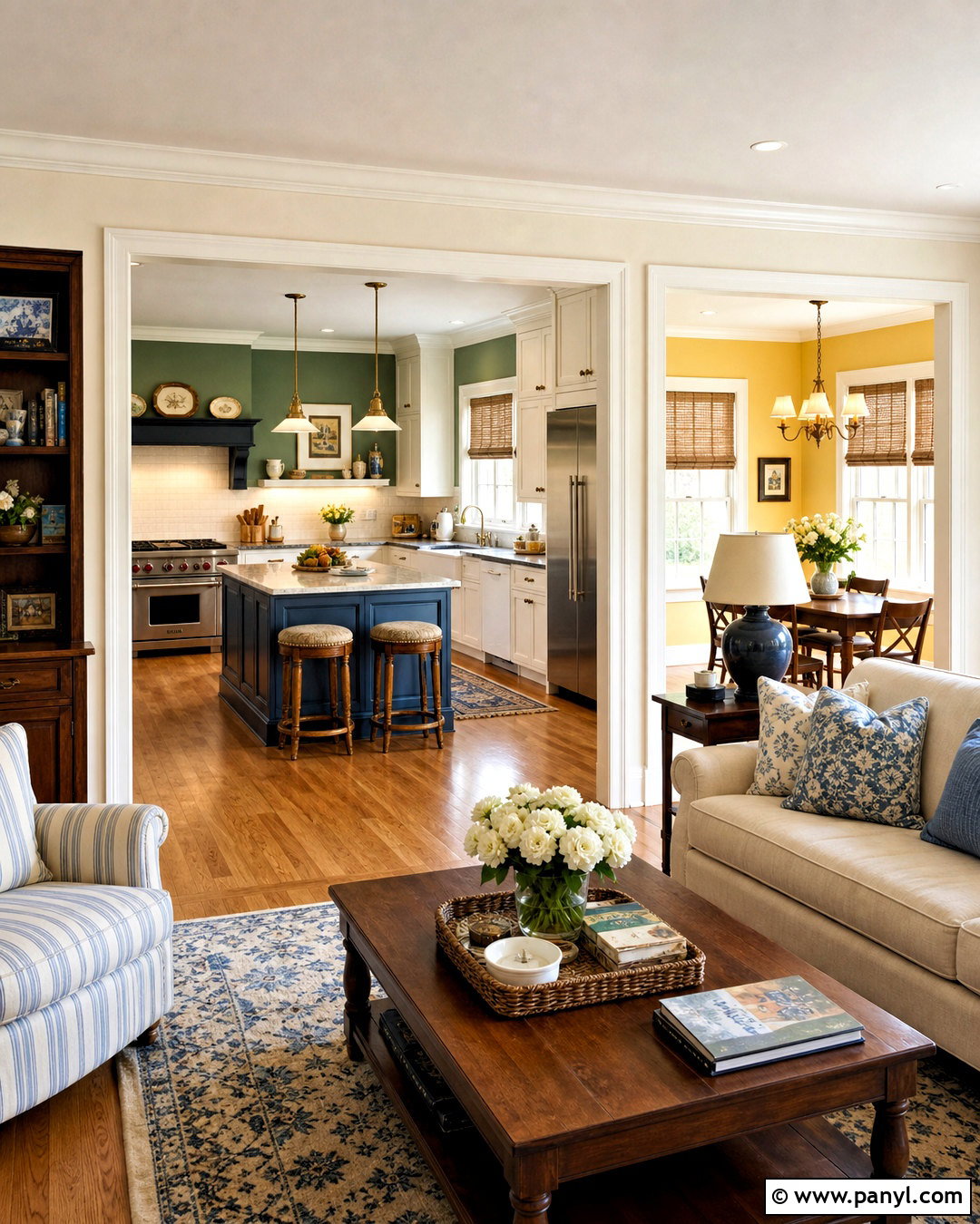 Benjamin Moore Hawthorne Yellow And Guilford Green Color Scheme - 20 benjamin moore whole house color scheme ideas