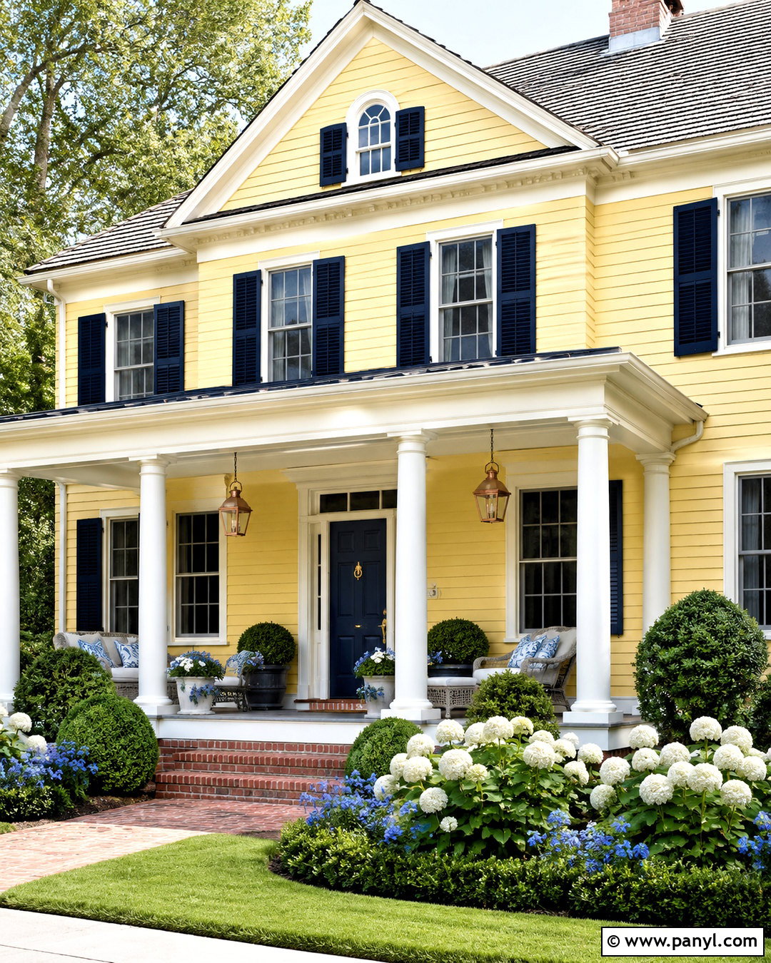 Benjamin Moore Hawthorne Yellow Exterior - 20 butter yellow paint colors