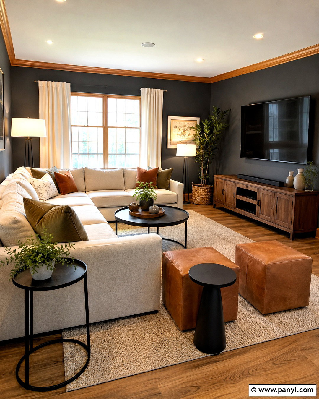 Benjamin Moore Kendall Charcoal With Honey Oak Trim - 20 paint colors with honey oak trim ideas