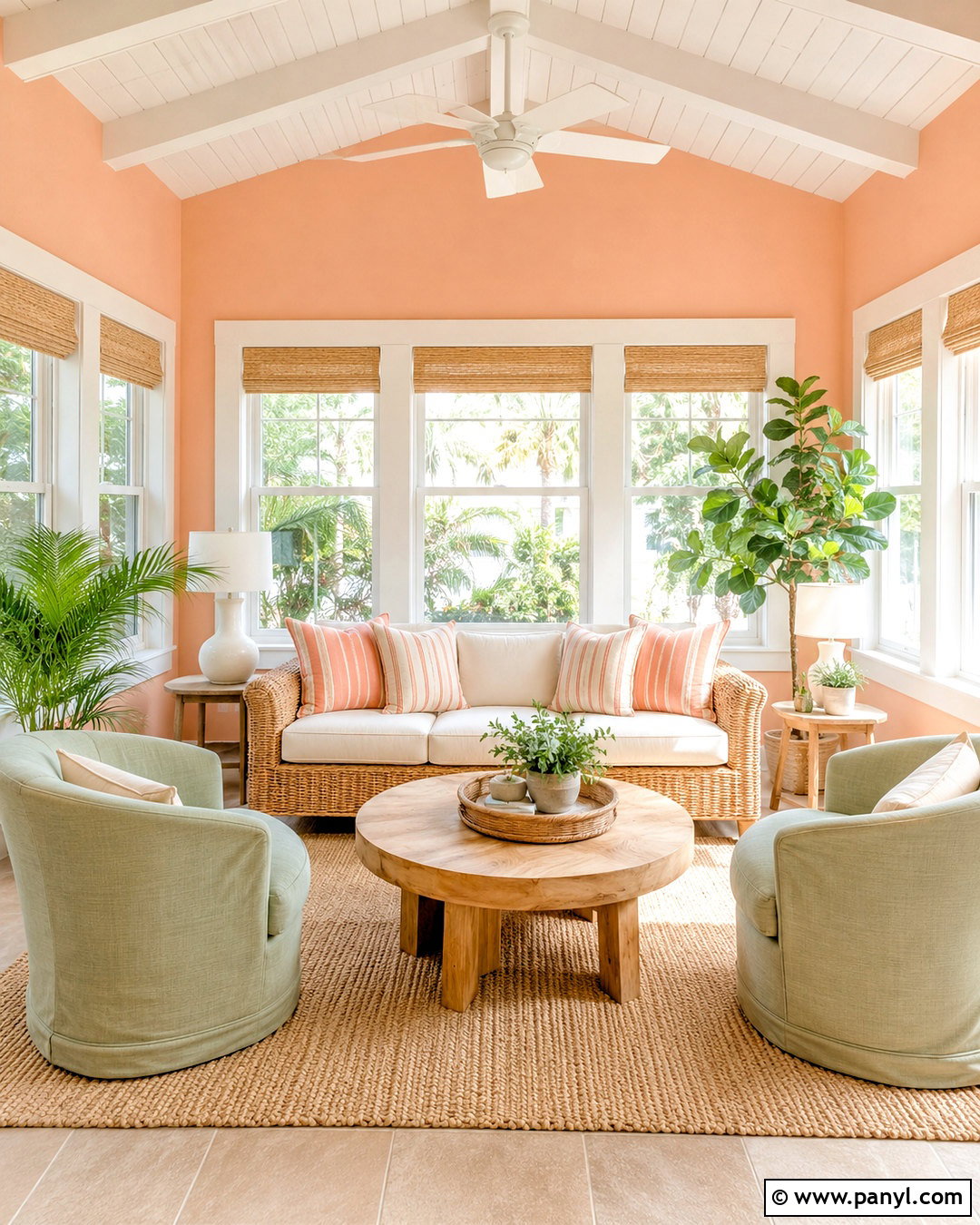 Benjamin Moore Melon Ice 106 - 20 light orange paint colors