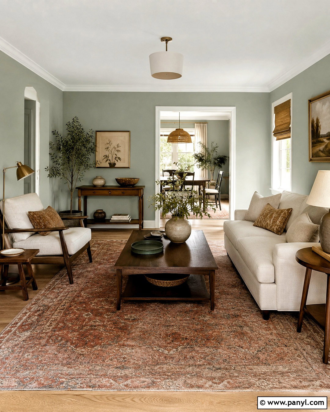 Benjamin Moore October Mist Paint Color - 20 neutral green paint colors