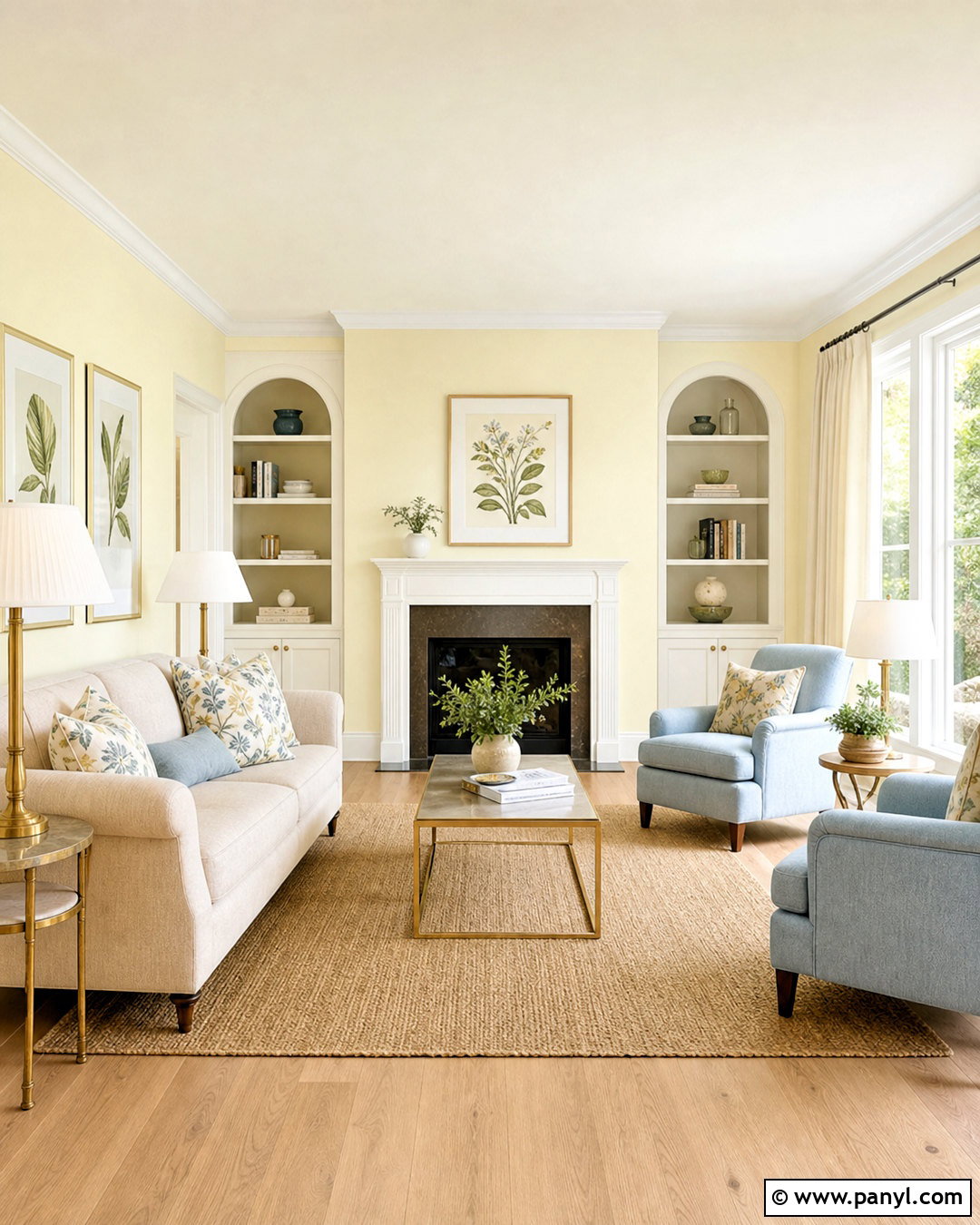 Benjamin Moore Pale Moon Soft Yellow Paint Color - 20 soft yellow paint colors