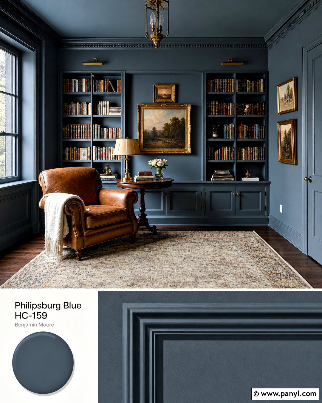 Benjamin Moore Philipsburg Blue Library - 20 grey blue paint colors