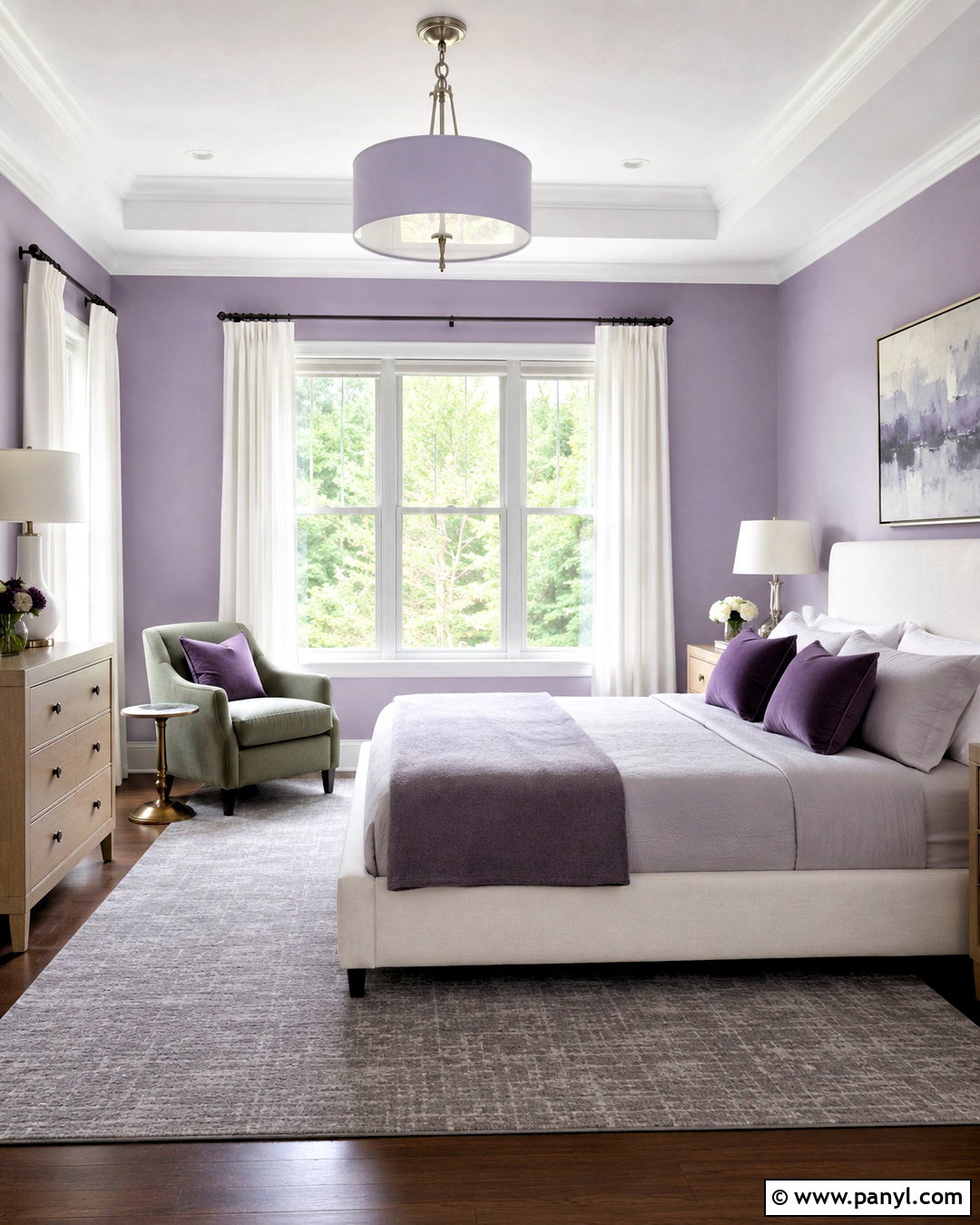Benjamin Moore Purple Lace 2068-60 - 20 best purple bedroom paint colors