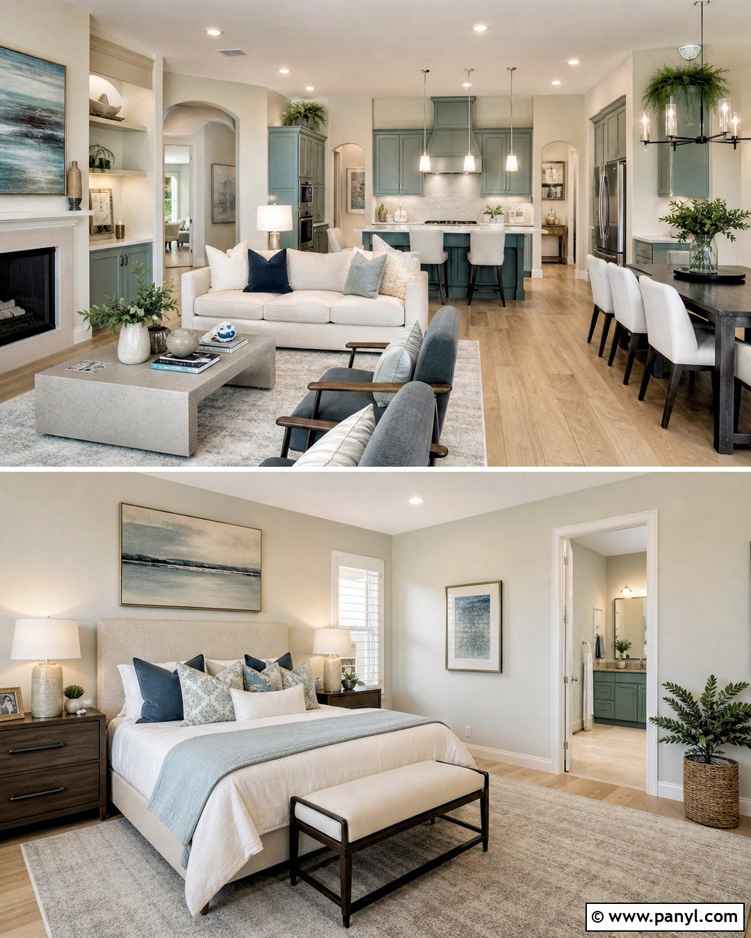 Benjamin Moore Quiet Moments And Aegean Teal Color Scheme - 20 benjamin moore whole house color scheme ideas