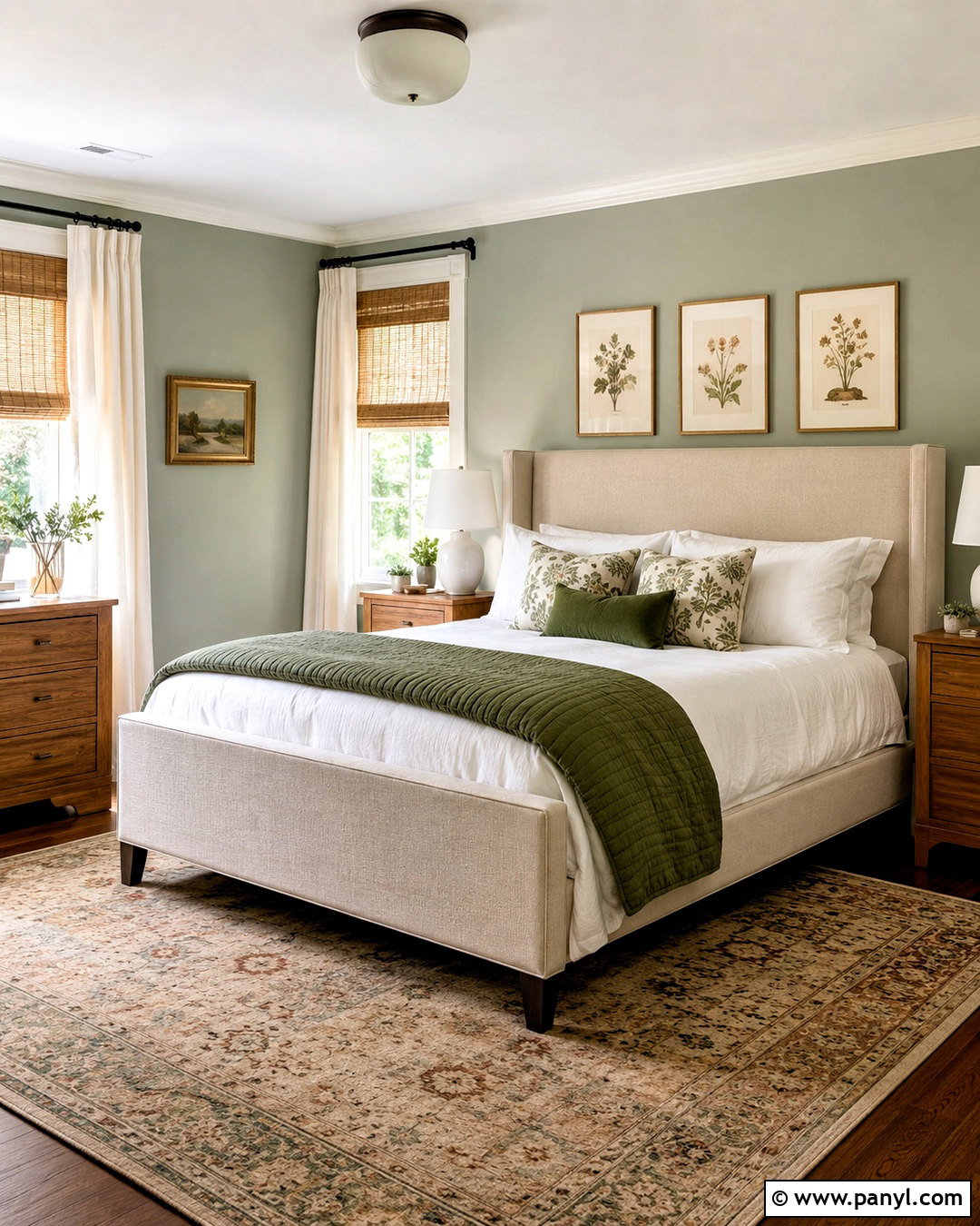 Benjamin Moore Saybrook Sage Paint Color - 20 neutral green paint colors
