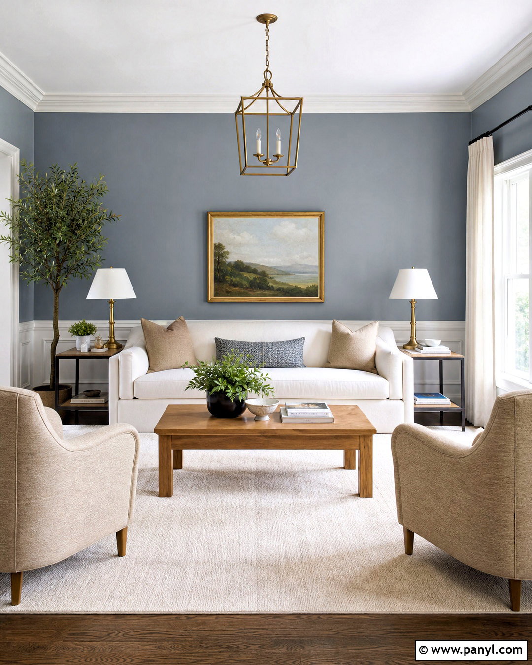 Benjamin Moore Smoke Living Room - 20 grey blue paint colors