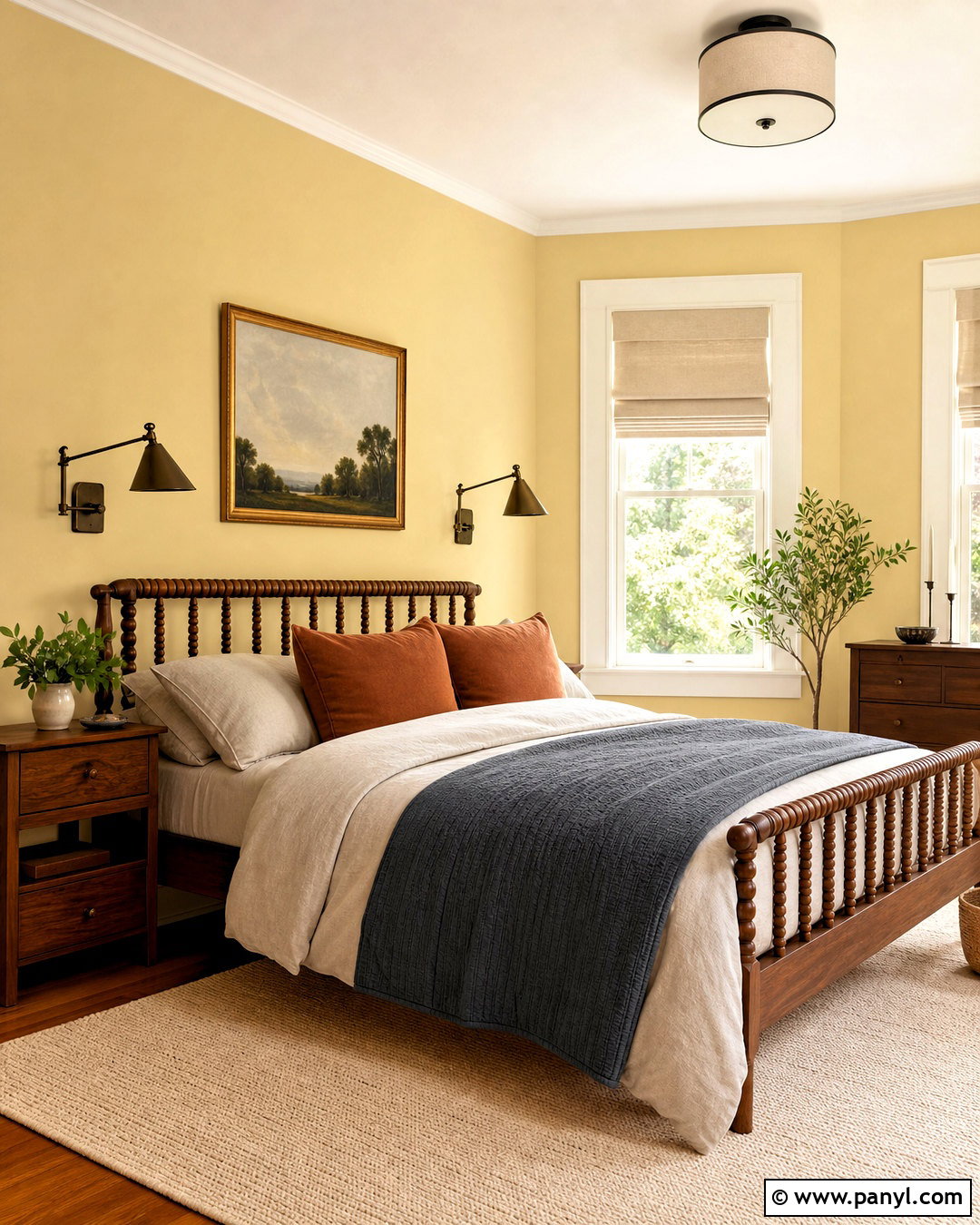Benjamin Moore Straw Bedroom - 20 warm yellow paint colors