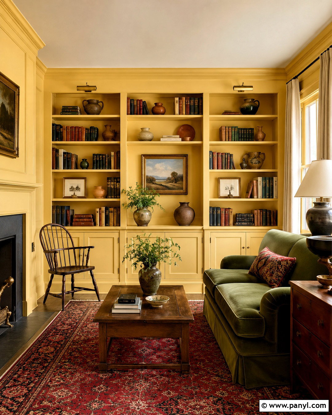 Benjamin Moore Sweeney Yellow Library - 20 butter yellow paint colors